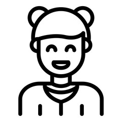 Poster - Child generation icon. Outline child generation vector icon for web design isolated on white background