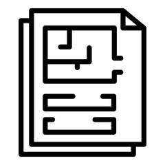 Poster - Page redesign icon. Outline page redesign vector icon for web design isolated on white background