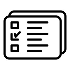 Poster - Redesign list icon. Outline redesign list vector icon for web design isolated on white background