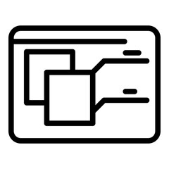 Poster - Webpage redesign icon. Outline webpage redesign vector icon for web design isolated on white background