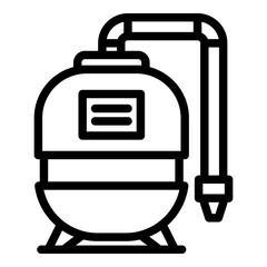 Poster - Filter water pump icon. Outline filter water pump vector icon for web design isolated on white background