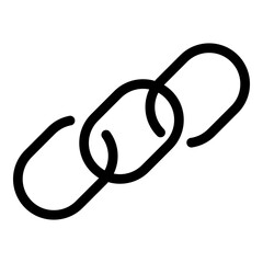 Poster - Url chain link icon. Outline url chain link vector icon for web design isolated on white background