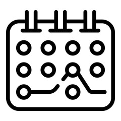 Poster - Flexible program icon. Outline flexible program vector icon for web design isolated on white background