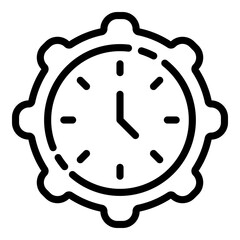 Poster - Flexible office job icon. Outline flexible office job vector icon for web design isolated on white background