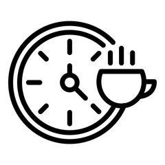 Poster - Lunch hour icon. Outline lunch hour vector icon for web design isolated on white background