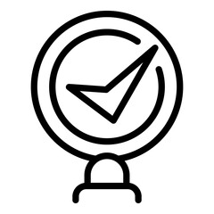 Poster - Magnifying mark icon. Outline magnifying mark vector icon for web design isolated on white background