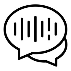Poster - Speech recognition icon. Outline speech recognition vector icon for web design isolated on white background