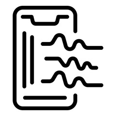 Poster - Device speech recognition icon. Outline device speech recognition vector icon for web design isolated on white background