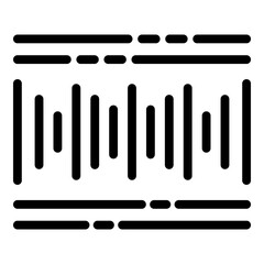 Poster - Audio wave icon. Outline audio wave vector icon for web design isolated on white background