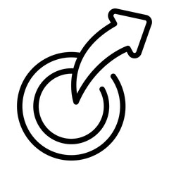 Poster - Respond button icon. Outline respond button vector icon for web design isolated on white background