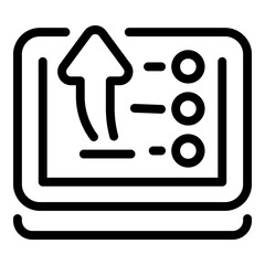 Poster - Reply message icon. Outline reply message vector icon for web design isolated on white background