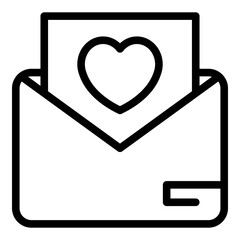 Poster - Subscribe envelope icon. Outline subscribe envelope vector icon for web design isolated on white background