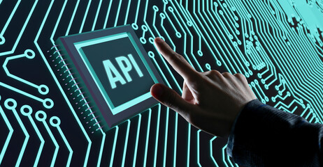 Internet, business, Technology and network concept. Application Programming Interface. Software development tool