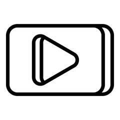 Poster - Subscribe channel icon. Outline subscribe channel vector icon for web design isolated on white background