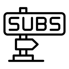 Poster - Subscribe indicator icon. Outline subscribe indicator vector icon for web design isolated on white background