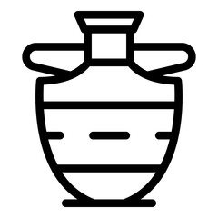 Canvas Print - Decorative amphora icon. Outline decorative amphora vector icon for web design isolated on white background