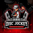 Disc jockey mascot. esport logo design