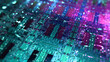 © Quardia Inc. - CPU, GPU die chip on silicon wafer. Central Processing unit, CPU or Graphic chip unit, GPU concept. Futuristic microchip processor with iridescent lights. 3d rendering