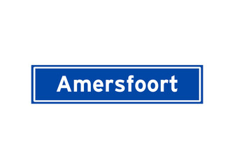 Amersfoort isolated Dutch place name sign. City sign from the Netherlands.