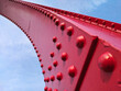 © Snjeana - Closeup of red metal construction in front of the sky