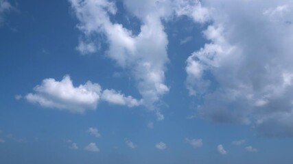 Wall Mural - Beautiful blue sky with clouds in  
 Time Lapse 
