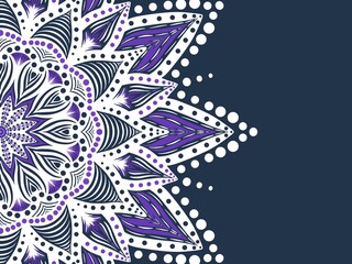 Mandala ornament creative work background. Digital art illustration