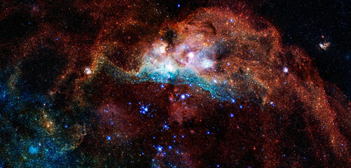 Wall Mural - nebula and stars in cosmos space. elements of this image furnished by nasa