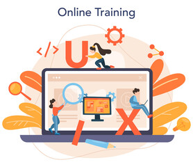 Poster - UX UI designer online service or platform. App interface improvement