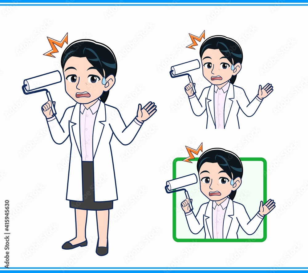 白衣を着た女性の先生 Wall Mural Wallpaper Murals Su Cocoroe