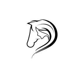 Wall Mural - horse woman icon logo design silhouette