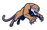 Leaping cougar vector mascot