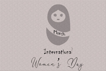 creative illustration of a happy international  women's day 8th march card banner poster background backdrop wishes