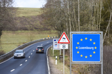 Poster - Europe frontiere politique union europeen Grand duché Luxembourg