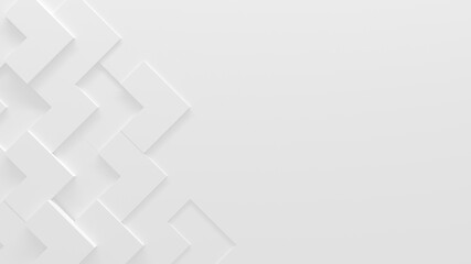 White Zig-Zag Background With Copy Space (3D Illustration)