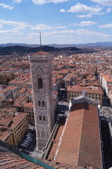 Wall Mural - Aerial view of Florence with Giotto's bell tower, Italy