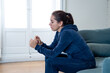 © SB Arts Media - Young sad woman suffering from depression feeling lonely and hopeless isolated at home