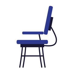 Wall Mural - blue office chair furniture comfort on white background