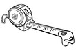 industrial measure tape, ruler illustration In doodle style