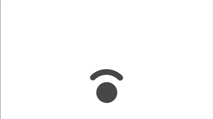 Poster - Wifi icon animation on white background. Icon design.