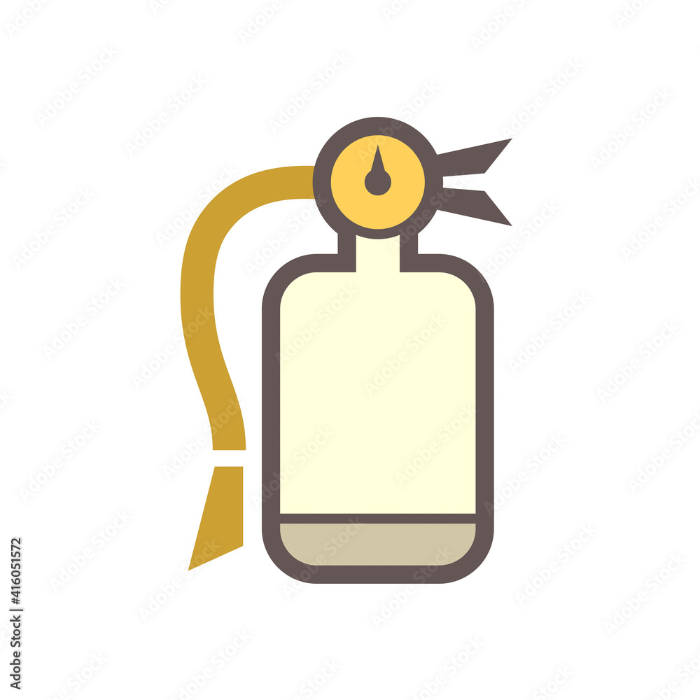 Fire extinguisher vector icon isolated on white. That fire protection ...