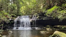 Front View Of Willawong Falls At Blue Mountains, Sydney, Australia.