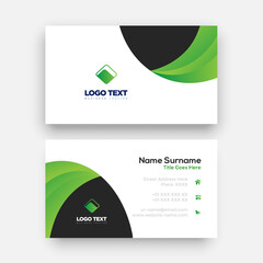 Wall Mural - simple horizontal business card template design with vector
