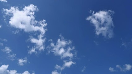 Wall Mural - Beautiful blue sky with clouds in  
 Time Lapse 
