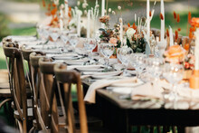 Boho Wedding Table For Guests At Bouquet After Wedding Ceremony And Photo For Marriage Blog About Interior