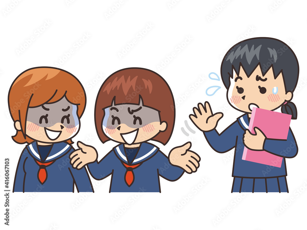 Fototapeta Kuchenna いじめ 無視 仲間はずれ 女子高校生 Zlosliwiec Obwodnica Szkalowac Fototapety Foteks