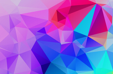 Colorful purple vivid polygonal triangular background pattern