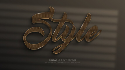 Wall Mural - gold signage editable text effect