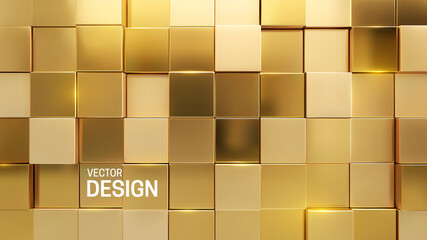 Poster - Luxurious golden mosaic background