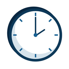 Sticker - time clock watch isolated icon vector illustration design