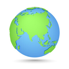 Wall Mural - Globes icon. World map. Planet with continents